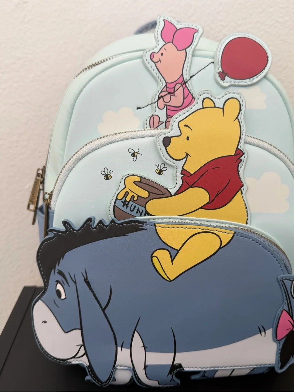 Disney Winnie the Pooh & Friends Light Blue Character Backpack